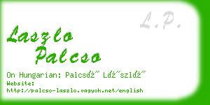 laszlo palcso business card